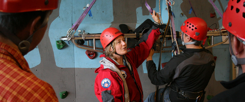 Team members training at base